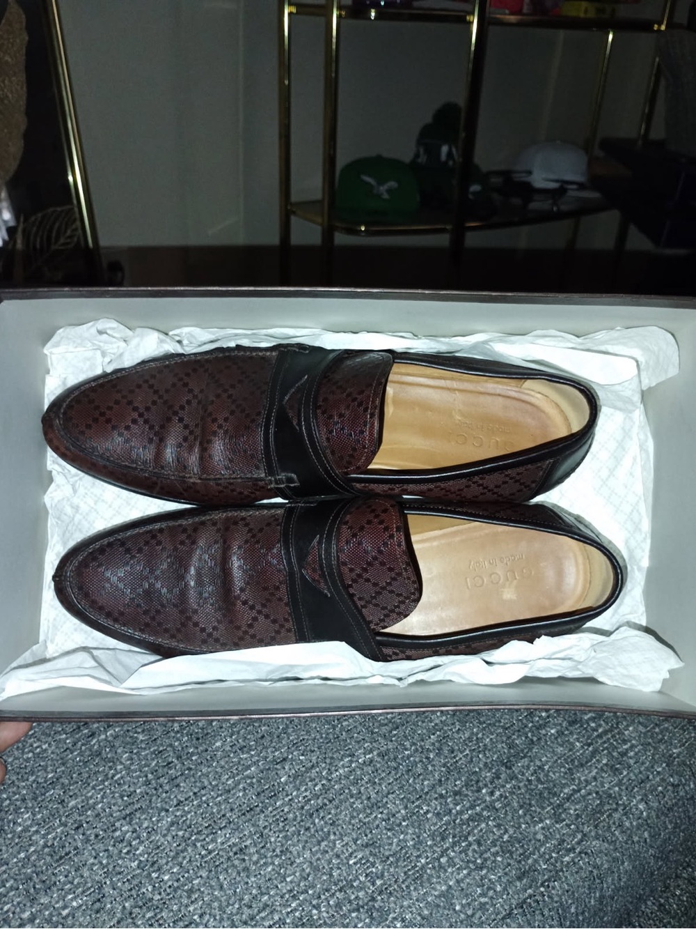 Gucci Brown and Black Leather Men's Loafers